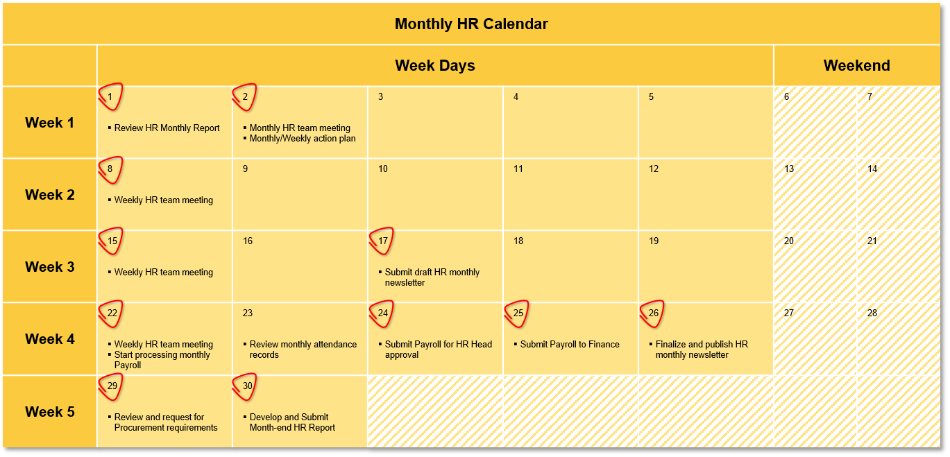 An HR Calendar … Why not? Handover Consulting